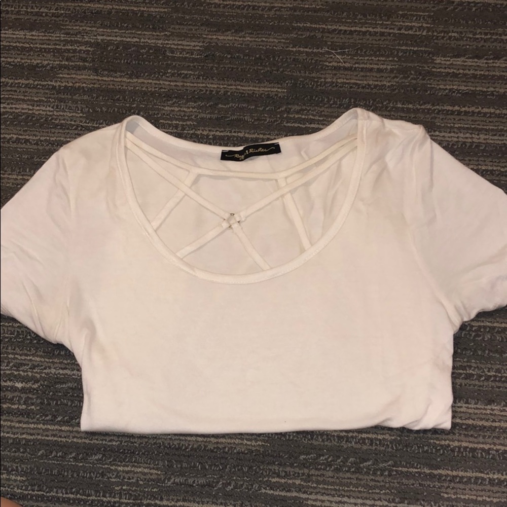 White caged top